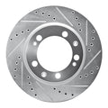 DFC 86-91 Porsche 928 Left Front Drilled & Slotted Silver Brake Rotor