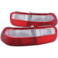 9295 HONDA CIVIC OEM STYLE RED/CLEAR TAIL LIGHTS