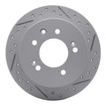 R1 07-10 Hyundai Elantra Rear Right Drilled & Slotted Geo-Carbon Rotor