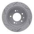 R1 07-10 Hyundai Elantra Rear Right Drilled & Slotted Geo-Carbon Rotor