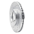 R1 84-87 Toyota Cressida Front Left Drilled & Slotted Silver Brake Rotor