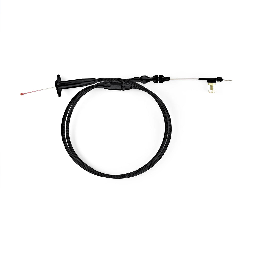 CRUISE CONTROL CABLE KIT; FOR TPI; WITH BLACK SS HOUSING AND BLACK ALUMINUM FITT