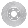 R1 08-25 Audi A4 (USA/Canada) Front Right Drilled & Slotted Silver Brake Rotor