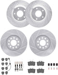 DFC 00-03 Audi A8 Rear Left Drilled & Slotted Silver Brake Rotor