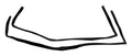 Door Glass Seal Kit for 1997-2006 Jeep TJ Wrangler w/ Full Steel Doors Crown Automotive