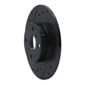 R1 87-89 Toyota MR2 Rear Left Drilled & Slotted Black Brake Rotor