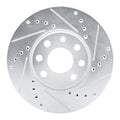 R1 00-05 Chevrolet Zafira (Mexico) Front Right Drilled & Slotted Silver Brake Rotor