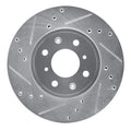 R1 15-20 Honda Fit (Mexico) Front Left Drilled & Slotted Silver Brake Rotor