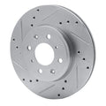 R1 15-20 Honda Fit (Mexico) Front Left Drilled & Slotted Silver Brake Rotor
