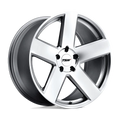 ~(37 lbs. 22X22X12)~ TSW BRISTOL 20x10.5 5/130 ET56 CB71.6 SILVER W/MIRROR CUT FACE