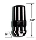 14MM X 2.00 DUPLEX ACORN BLACK CHROME WHEEL LOCK KIT
