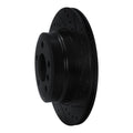 R1 07-19 BMW X5 Rear Right Drilled & Slotted Black Brake Rotor