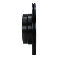 R1 07-19 BMW X5 Rear Right Drilled & Slotted Black Brake Rotor