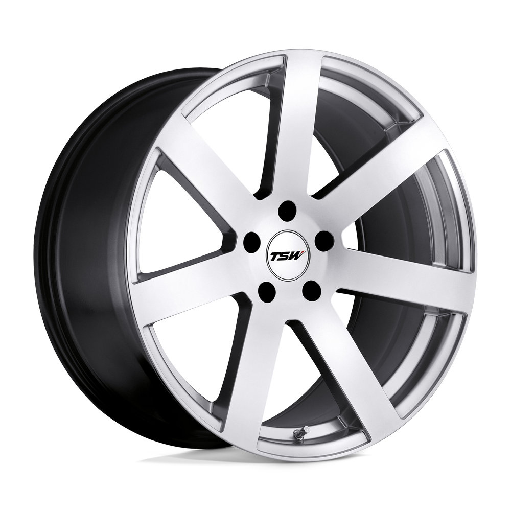 TSW Alloy Wheels silver auto part