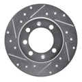 R1 69-87 Saab 99 Rear Left Front Left Drilled & Slotted Silver Brake Rotor