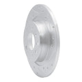 R1 03-11 Cadillac BLS (Mexico) Rear Right Drilled & Slotted Silver Brake Rotor