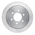R1 Concepts Brake Rotor Drilled and Slotted Silver Fits Ford Expedition