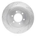 R1 Concepts Brake Rotor Drilled and Slotted Silver Fits Ford Expedition