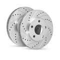 R1 18-19 Chevrolet CAVALIER Rear Right Drilled & Slotted Silver Brake Rotor