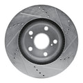 R1 91-92 Dodge Monaco Front Left Drilled & Slotted Silver Brake Rotor
