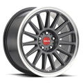 Aluminum Wheels 17x8 Grip 315G Machined Lip-Red Logo Gloss Gunmetal Grray Multi Spoke 30 Offset 5 on 100 Bolt Pattern 72.6 Bore Raceline
