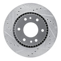 DFC 06-09 Buick Rainier Front Left Drilled & Slotted Silver Brake Rotor