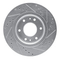 DFC 06-09 Buick Rainier Front Left Drilled & Slotted Silver Brake Rotor