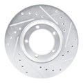R1 03-05 Dodge H100 (Mexico) Front Right Drilled & Slotted Silver Brake Rotor