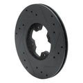 R1 81-88 Nissan Maxima Front Left Drilled & Slotted Black Brake Rotor