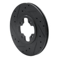 R1 81-88 Nissan Maxima Front Left Drilled & Slotted Black Brake Rotor