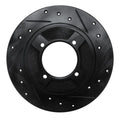 R1 82-86 Nissan Pulsar NX Front Right Drilled & Slotted Black Brake Rotor