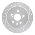 R1 Concepts Brake Rotor Drilled and Slotted Silver Fits Toyota Camry