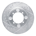 R1 92-98 Hyundai TIBURON Front Left Drilled & Slotted Silver Brake Rotor
