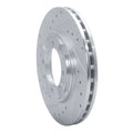 R1 92-98 Hyundai TIBURON Front Left Drilled & Slotted Silver Brake Rotor