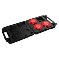 3PIECE LED DISC FLARE EMERGENCY SAFETY KIT W/CHARGE CASECAR & WALL CHARGERUSB