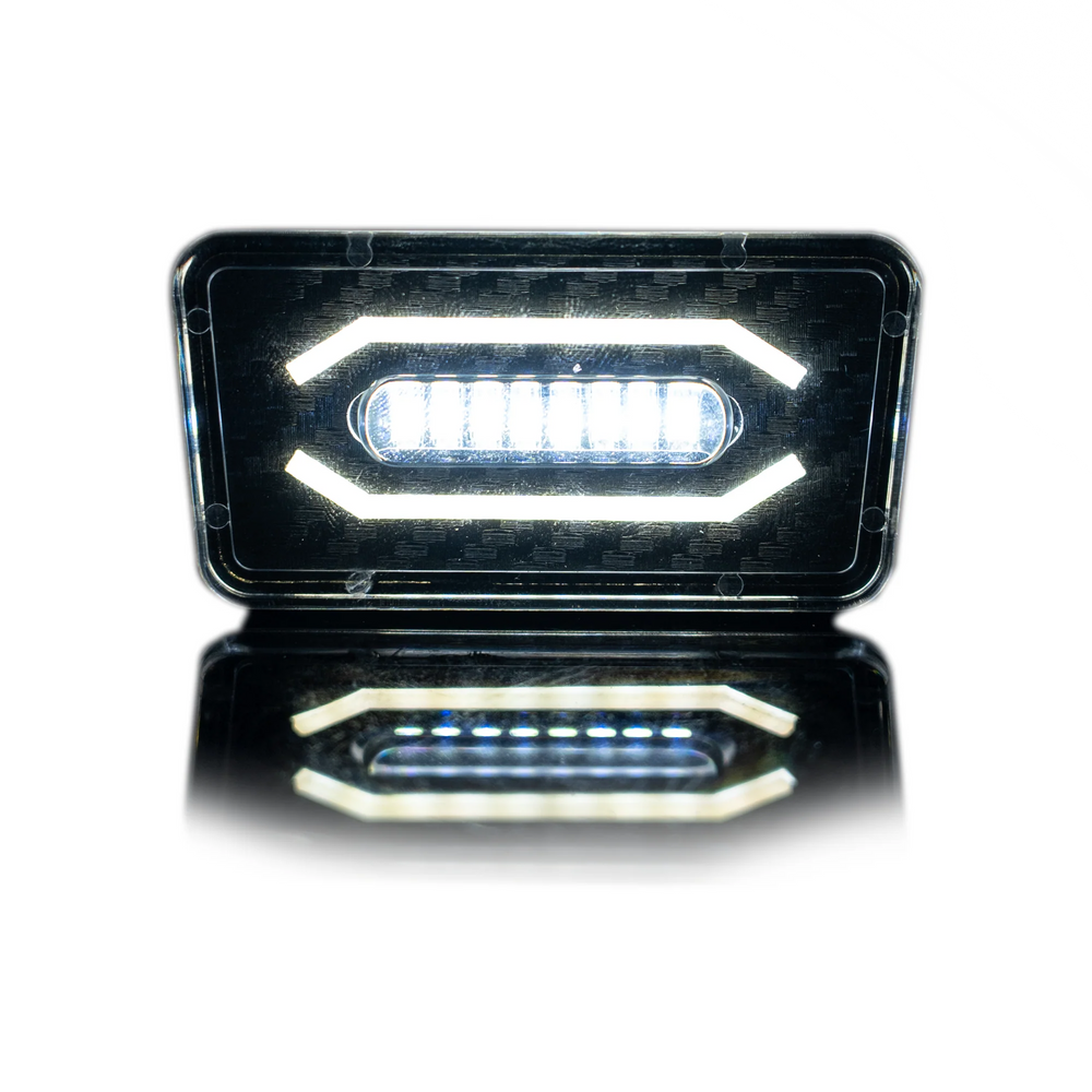 ~(1 lbs. 10X4X2)~ White LED License Plate Illumination Kit - Fits 18-20 Jeep JL Wrangler