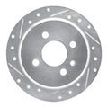 R1 88-90 BMW 325IX Rear Left Drilled & Slotted Silver Brake Rotor