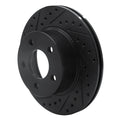 R1 80-89 American Motors Eagle Front Left Drilled & Slotted Black Brake Rotor
