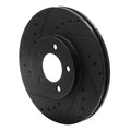 R1 93-07 Ford Thunderbird Front Left Drilled & Slotted Black Brake Rotor