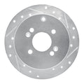 R1 Concepts Brake Rotor Drilled and Slotted Silver Fits Dodge Attitude