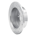 R1 Concepts Brake Rotor Drilled and Slotted Silver Fits Dodge Attitude
