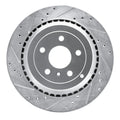 R1 06-12 Mercedes-Benz ML320 Rear Left Drilled & Slotted Silver Brake Rotor