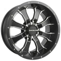 Aluminum Wheels 12x7 Mamba UTV A77 Machined Spokes Satin Black 10 Offset 4 on 110 Bolt Pattern Raceline