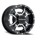 Aluminum Wheels 12x7 Mamba UTV A77 Machined Spokes Satin Black 10 Offset 4 on 110 Bolt Pattern Raceline