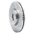 R1 04-11 Hyundai AZERA Front Right Drilled & Slotted Silver Brake Rotor