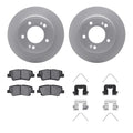 R1 12-24 Hyundai Elantra GT Rear Carbon Coated Brake Rotor Set w/Optimum OE Pads and Hardware
