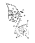 Right Rear Window Regulator for 2005-2010 Jeep WK Grand Cherokee Crown Automotive