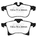EBC 08-09 Saturn Astra 1.8L Redstuff Front Brake Pads