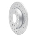 R1 00-08 Audi A4 Quattro Rear Left Drilled & Slotted Geoperformance Rotor