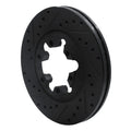 R1 04-08 Chevrolet Colorado Front Left Drilled & Slotted Black Brake Rotor